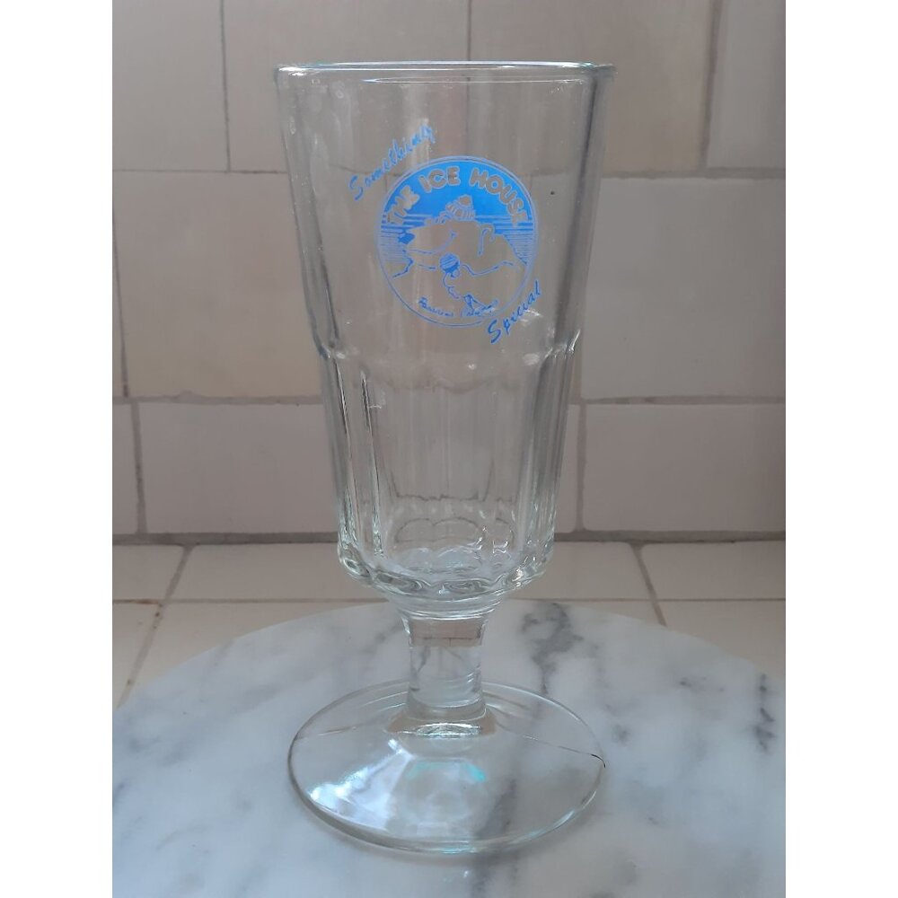 Vintage Pasadena Ice House Comedy Club Something Special Sundae Glass